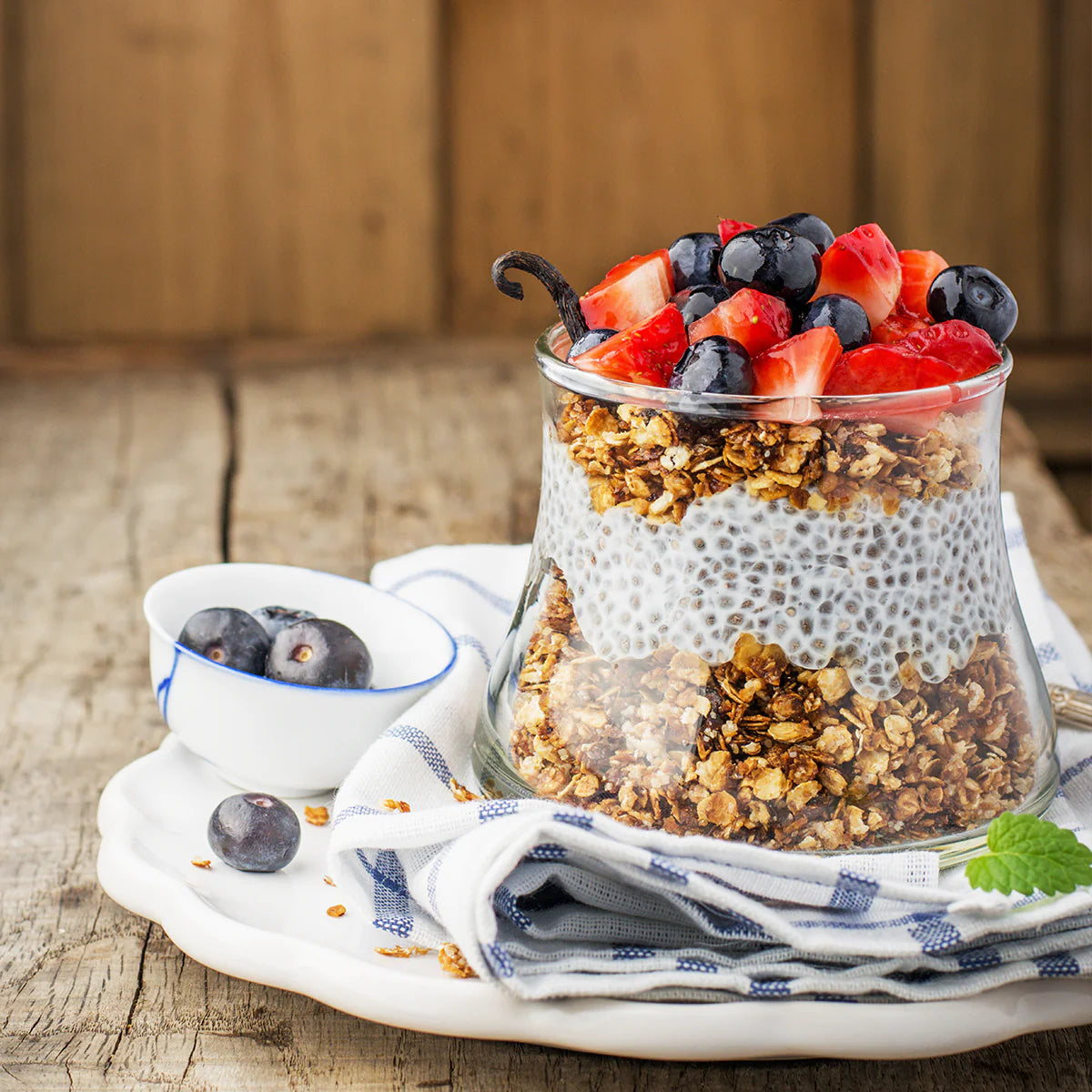 Muesli & Chia Parfait Recipe - Healthy, Perfect for Breakfast, Dessert | Bagrry's