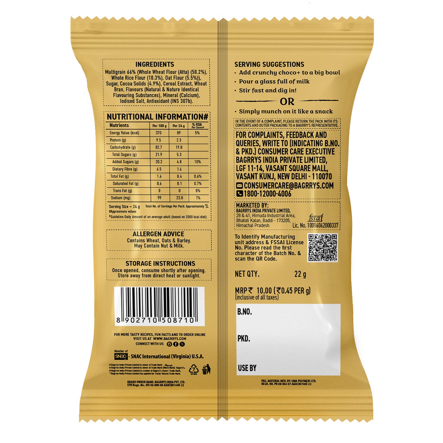 Choco+ with 3 Great Grains (Oats, Whole Wheat, Rice)