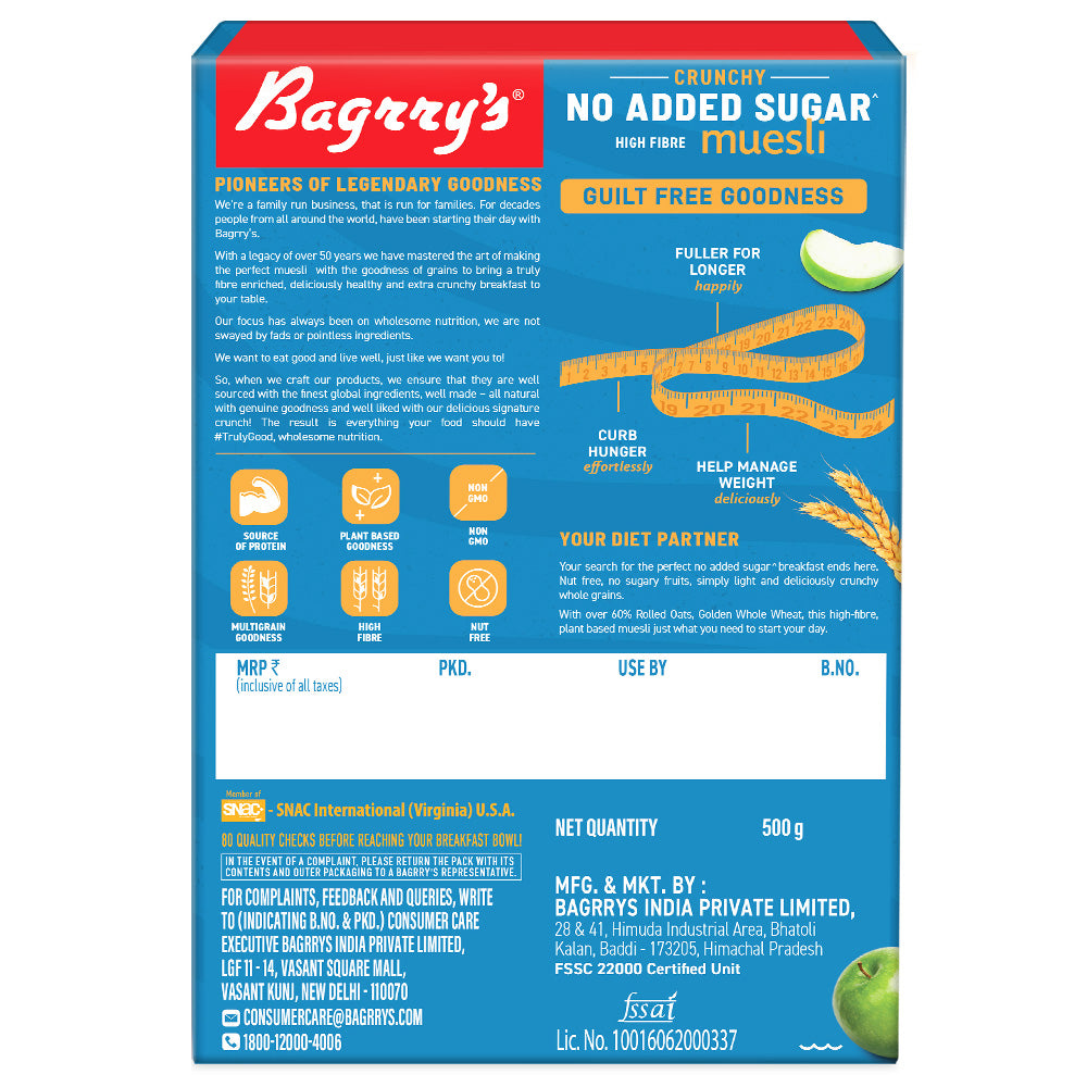 No Added Sugar Muesli