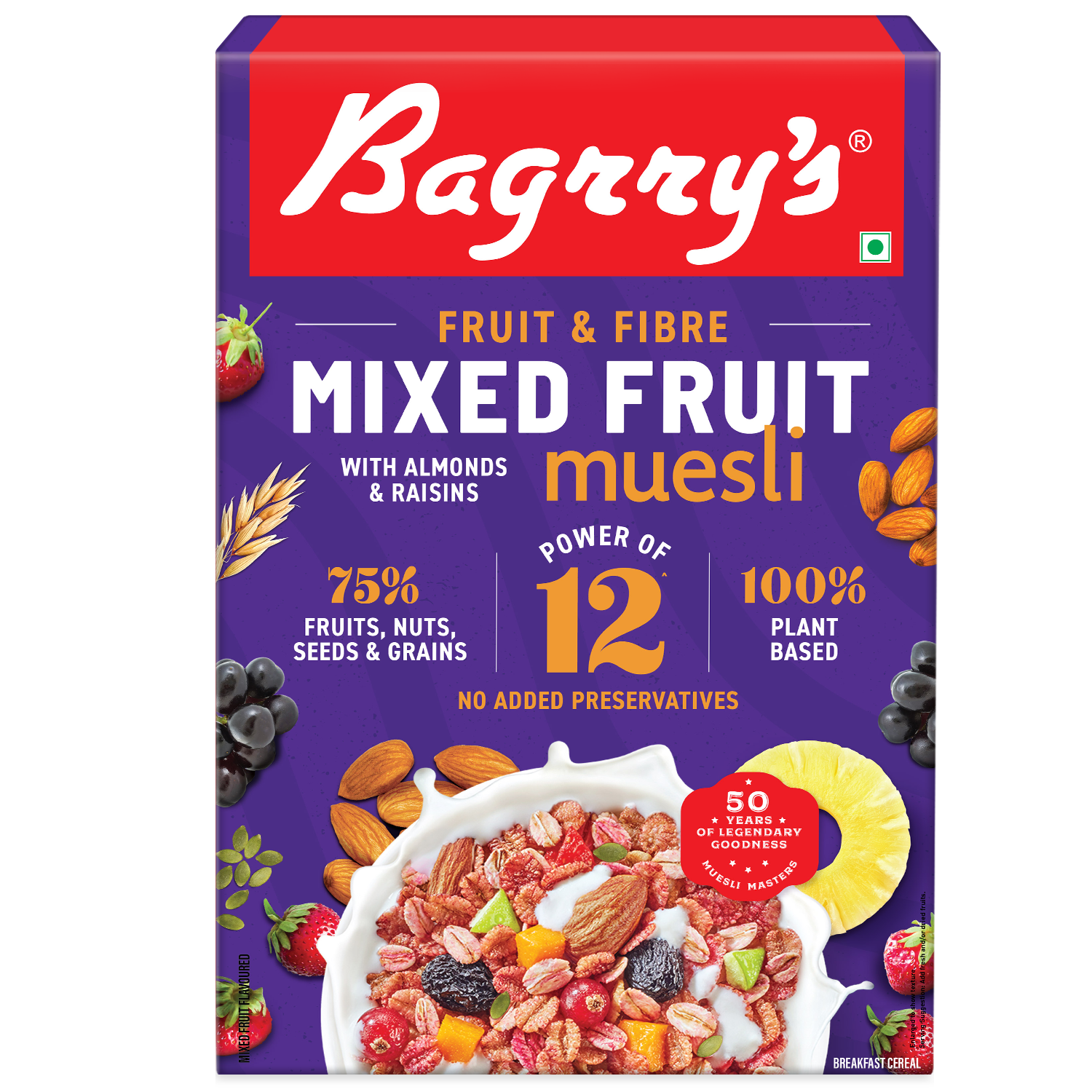 Fruit & Fibre Muesli Mixed Fruit with Almonds & Raisins