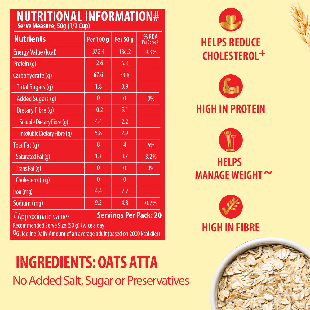 OATS ATTA 1KG POUCH