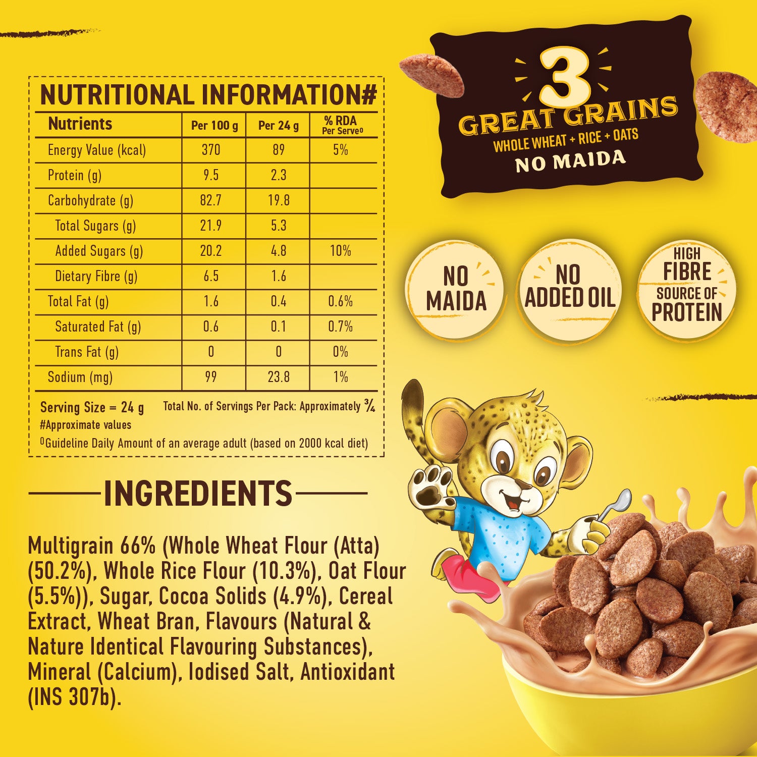 Choco+ with 3 Great Grains (Oats, Whole Wheat, Rice)