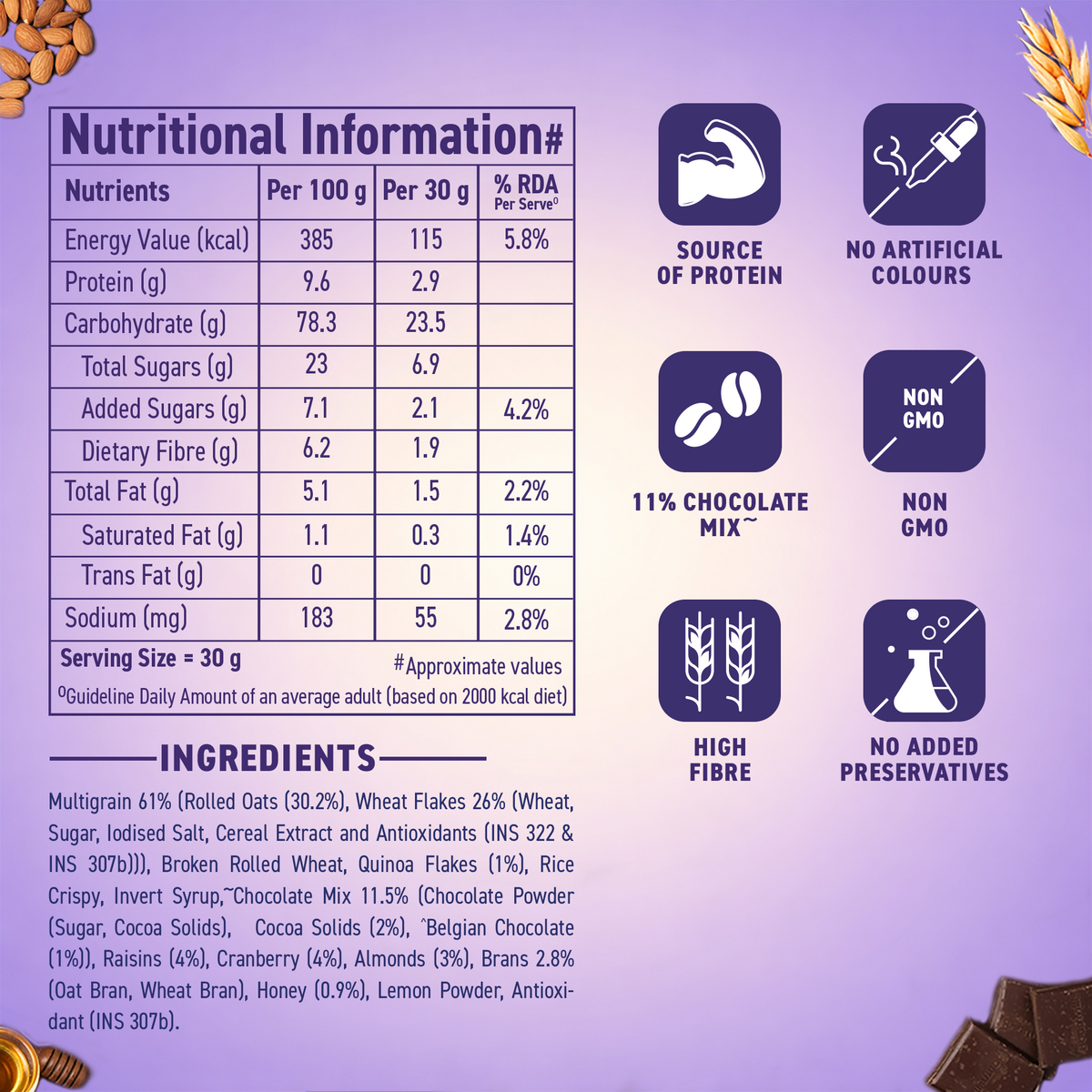 Chocolate Muesli – Chocolate, Cranberries, Quinoa