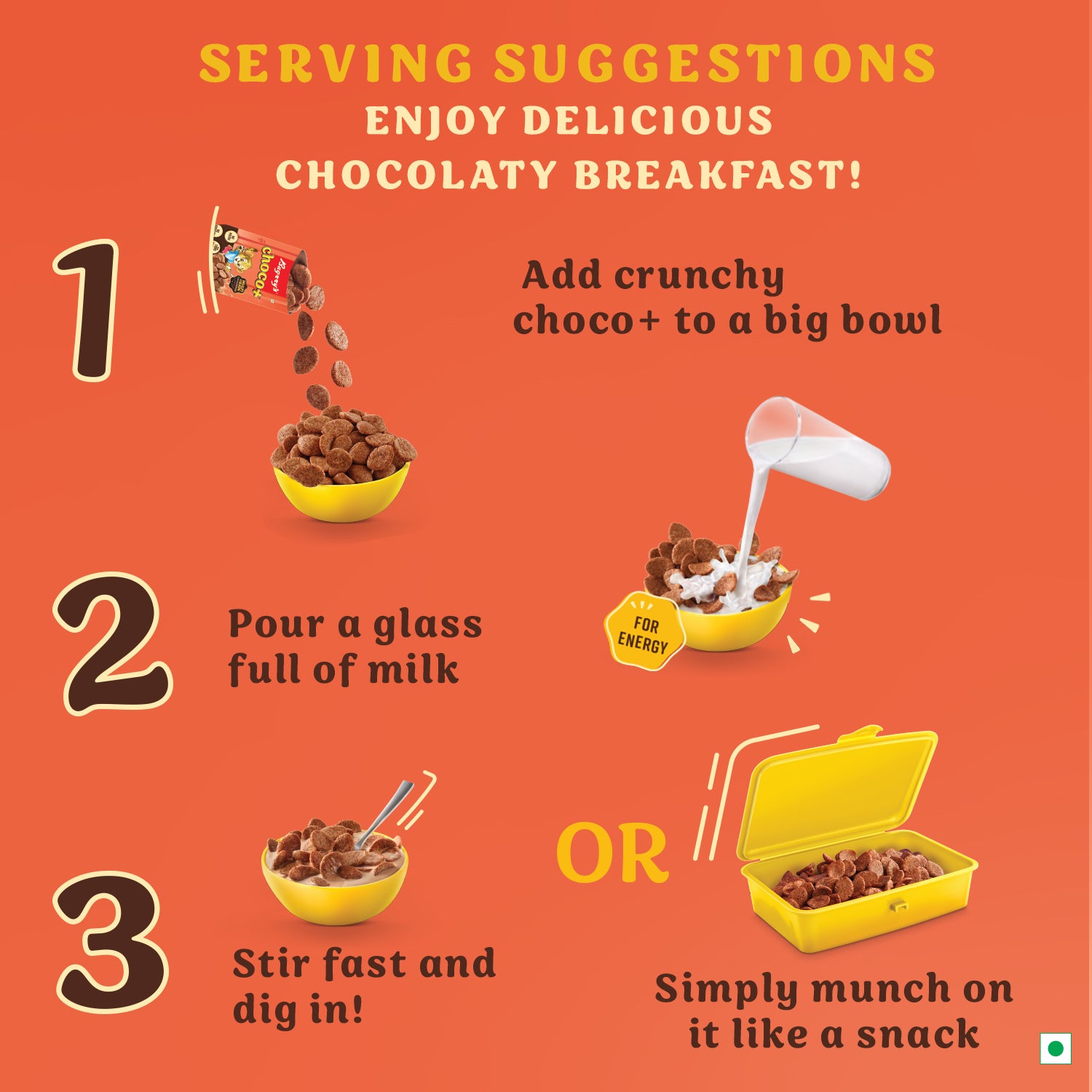 Choco+ with 3 Great Grains (Oats, Whole Wheat, Rice)