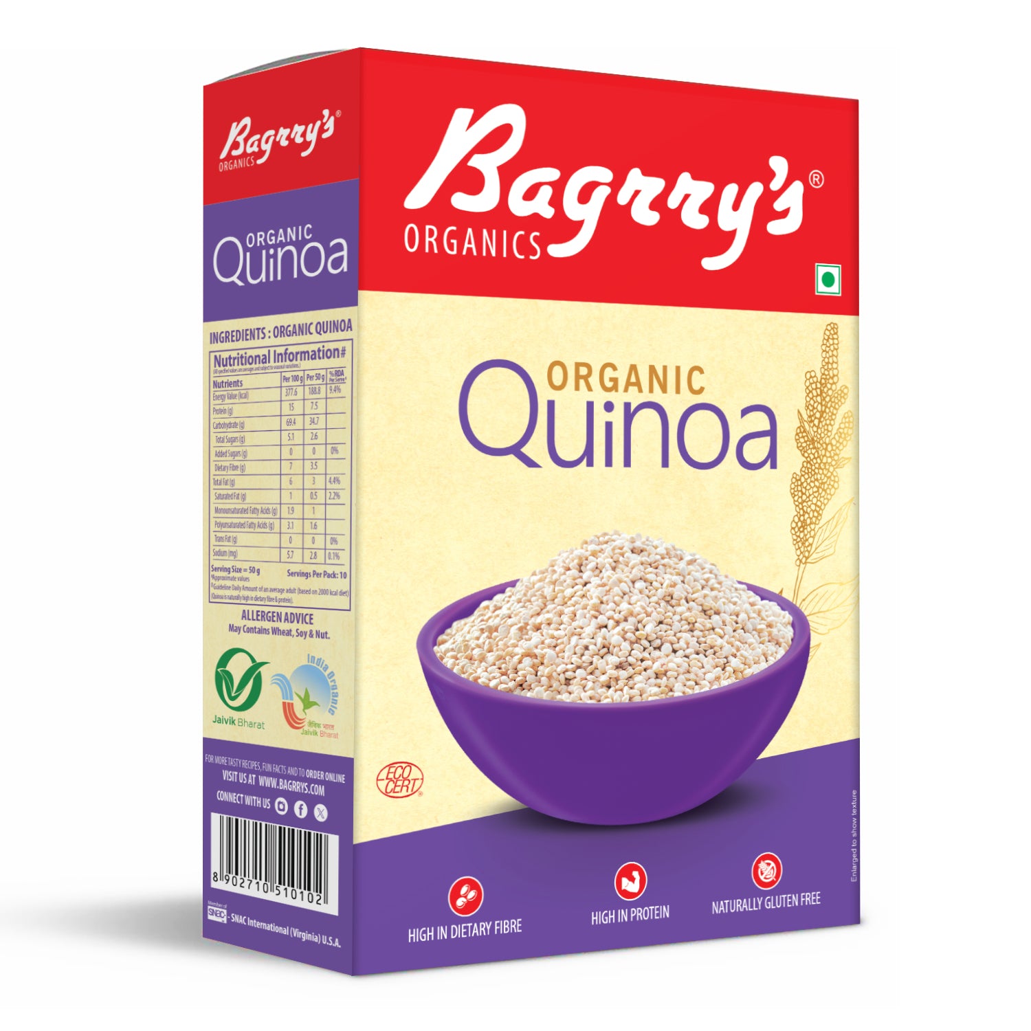Organic Quinoa - Gluten Free, 500g
