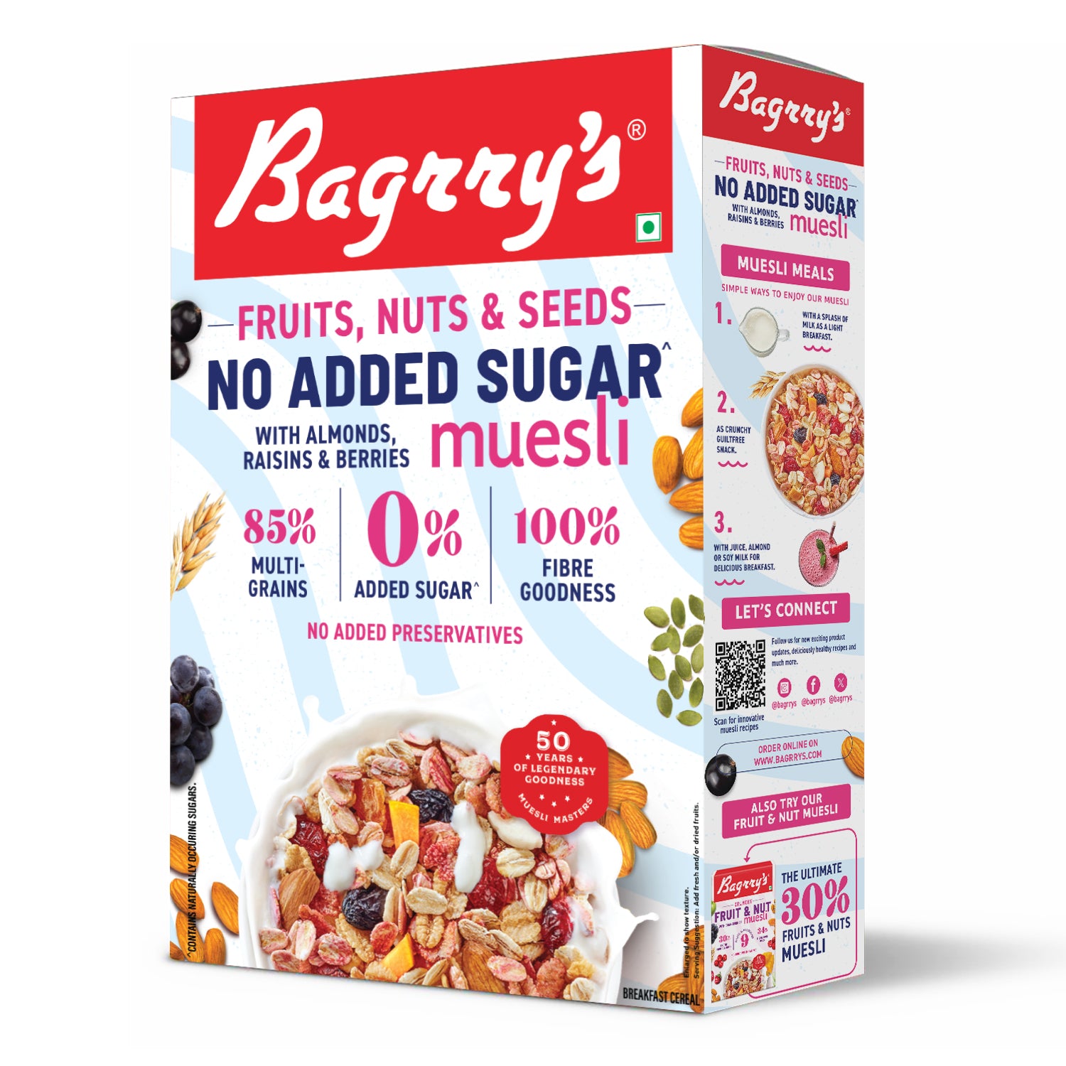 No Added Sugar Muesli- Fruits, Nuts & Seeds