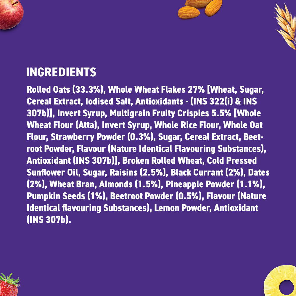 Fruit & Fibre Muesli Mixed Fruit with Almonds & Raisins