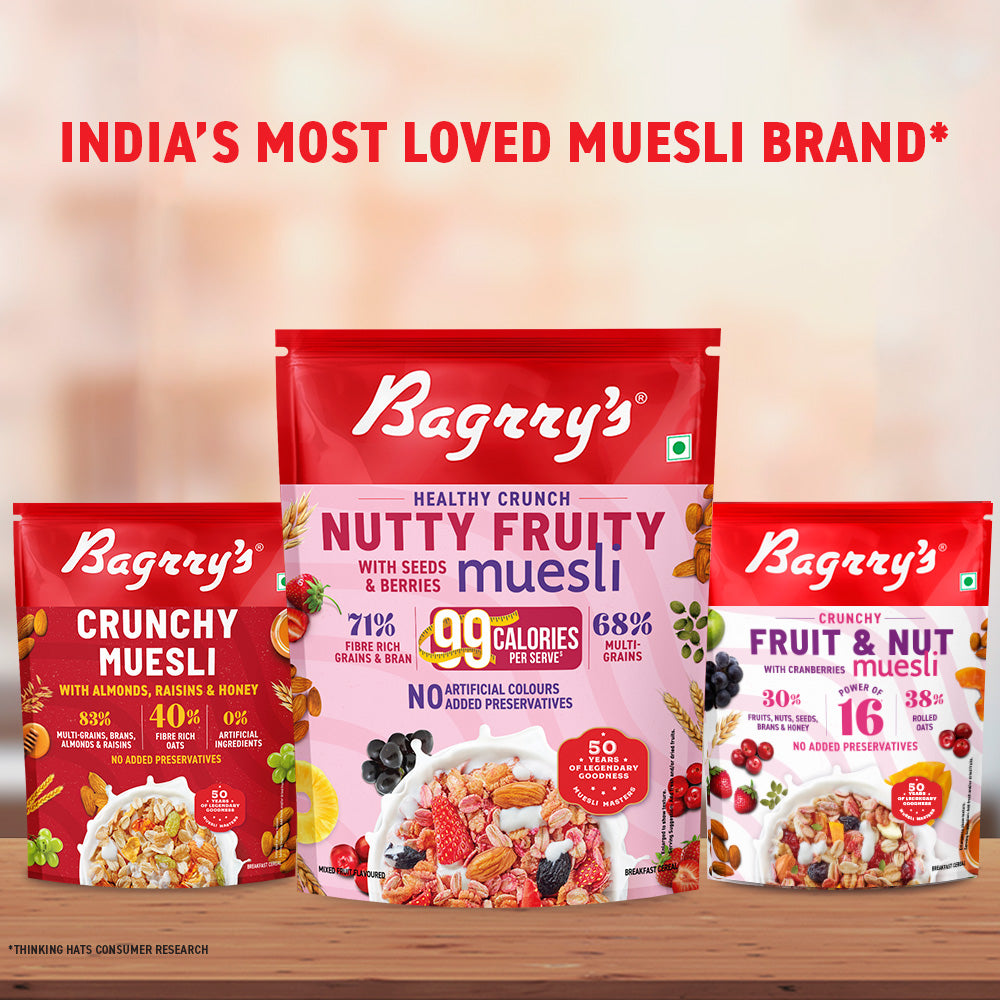 Crunchy Nutty Fruity Muesli - Seeds, Berries