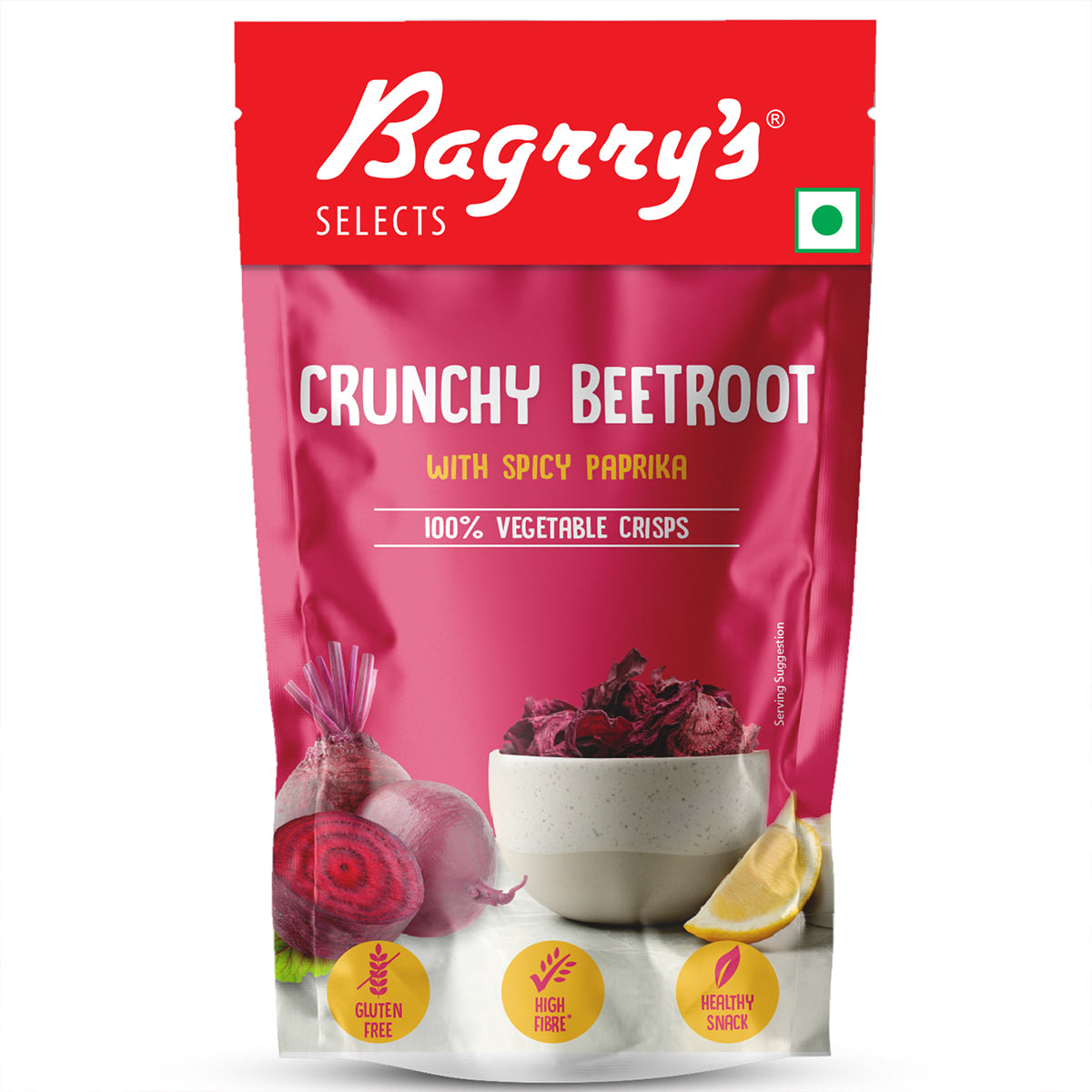 Crunchy Beetroot Chips with Spicy Paprika (Pack of 3)