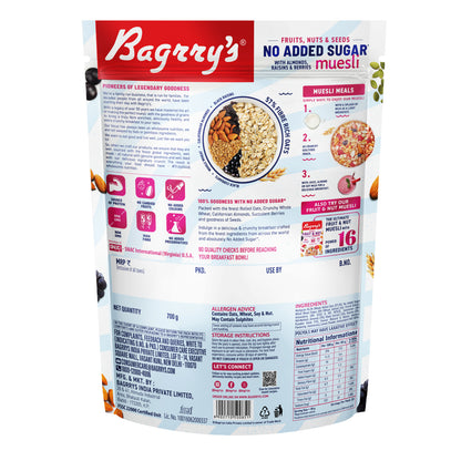 No Added Sugar Muesli- Fruits, Nuts &amp; Seeds