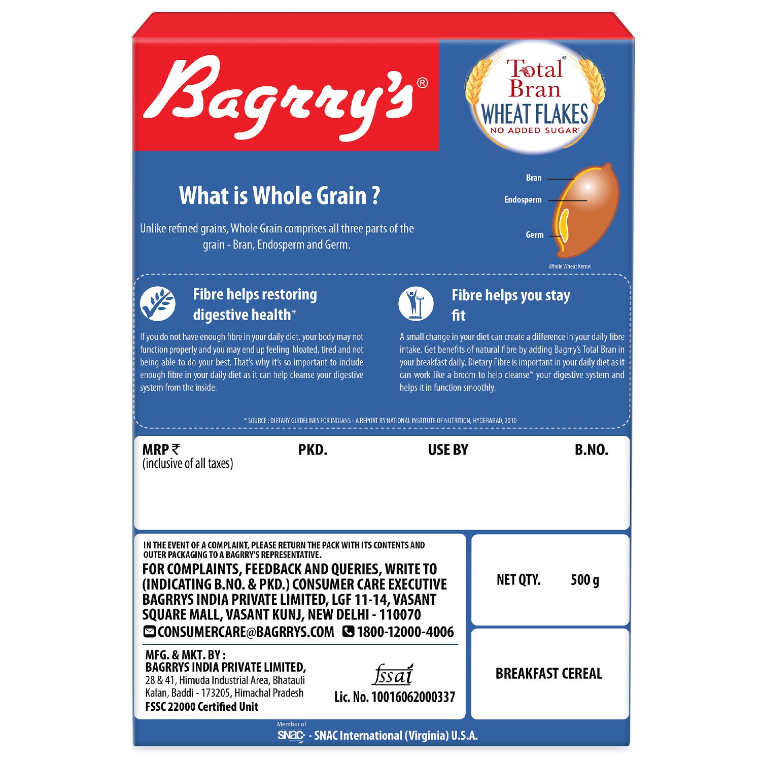 Total Bran Wheat Flakes - No Added Sugar