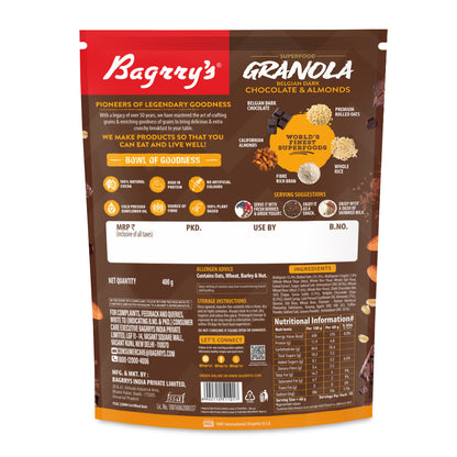 Granola - Belgian Dark Chocolate &amp; Almonds, 400g