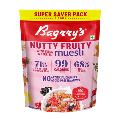 Crunchy Nutty Fruity Muesli - Seeds, Berries