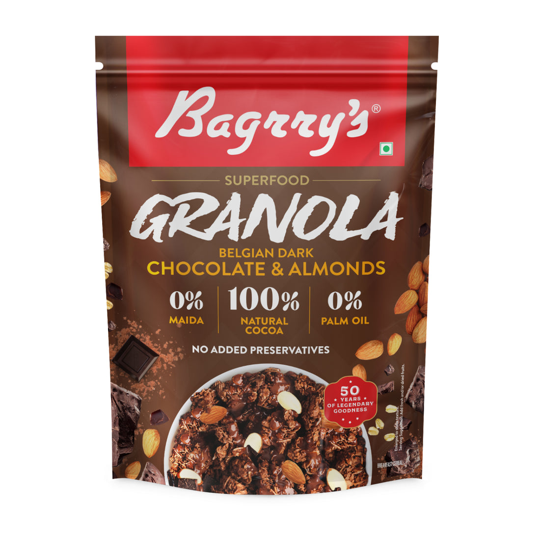 Granola - Belgian Dark Chocolate &amp; Almonds, 400g