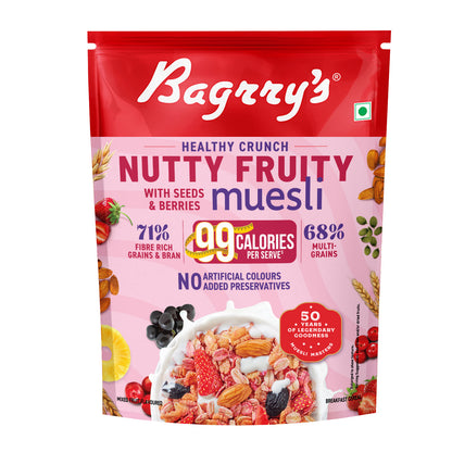 Crunchy Nutty Fruity Muesli - Seeds, Berries