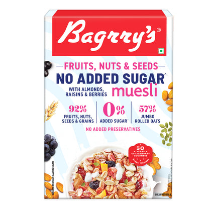 No Added Sugar Muesli- Fruits, Nuts &amp; Seeds