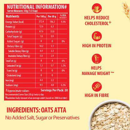 OATS ATTA 1KG POUCH