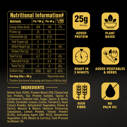 High Protein Oats - Tangy Masala 400g Pouch