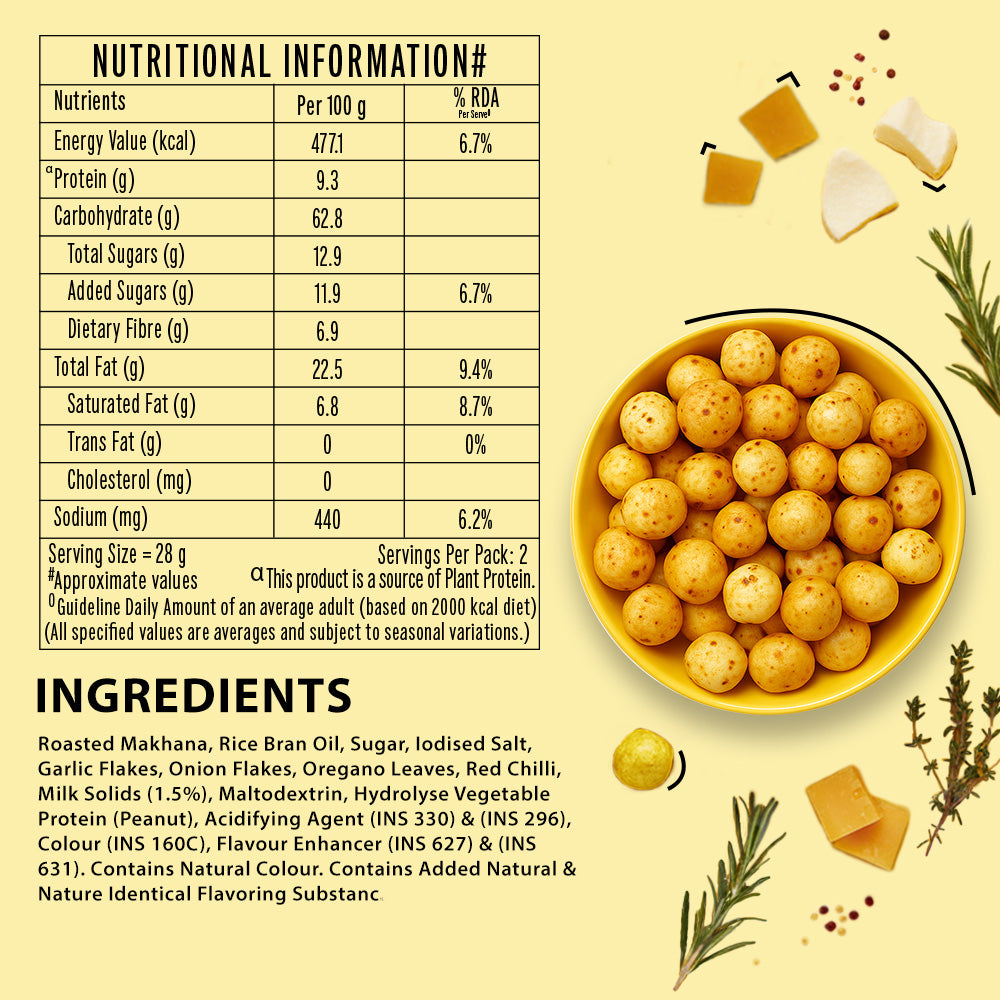 Makhana - Cheese &amp; Herbs 70g