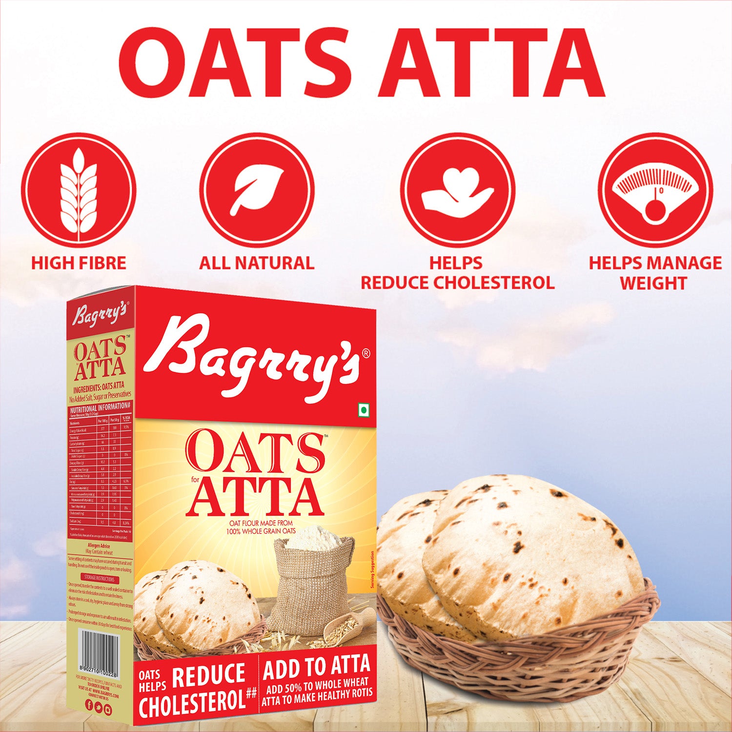 Oats Atta - High Fibre