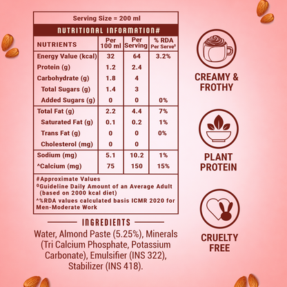 Almond Drink 1L- Plant Based, Gluten Free