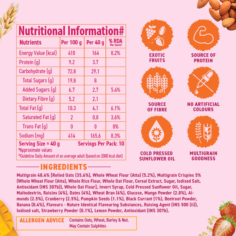 Exotic Fruits Granola - 13 Superfoods, 400g