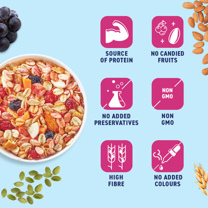 No Added Sugar – Fruits, Nuts &amp; Seeds Muesli