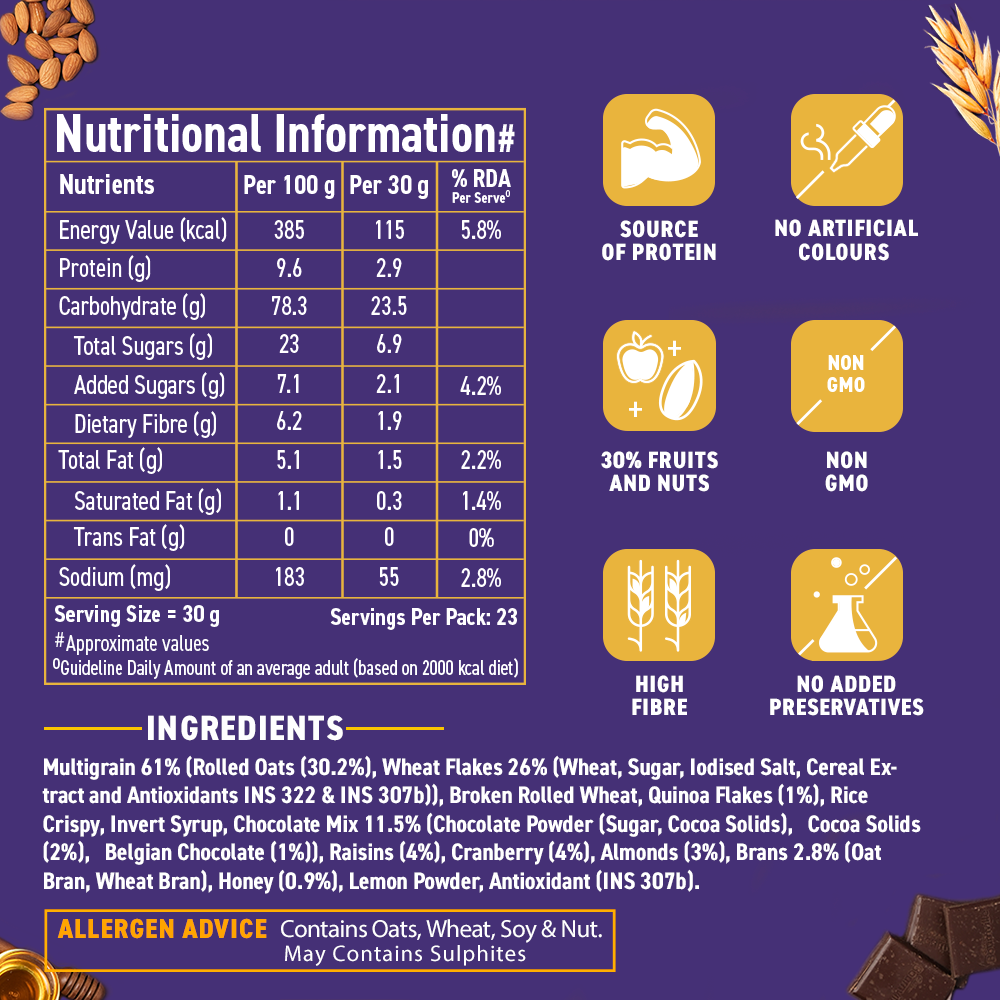 Chocolate Muesli – Chocolate, Cranberries, Quinoa