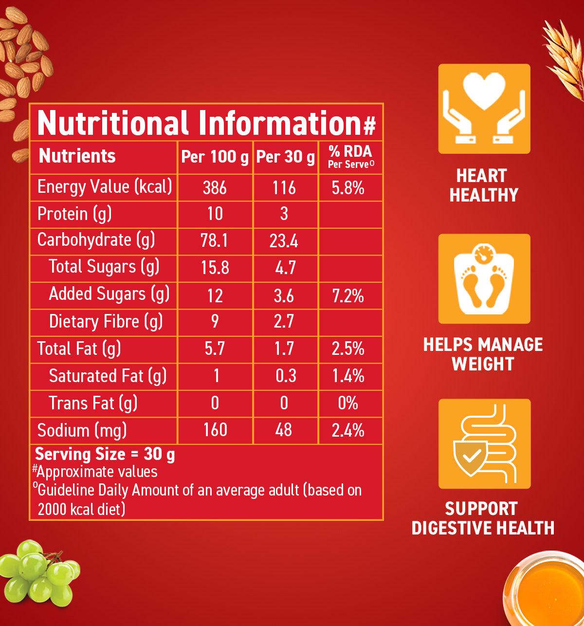 Crunchy Muesli - Almonds, Raisins &amp; Honey