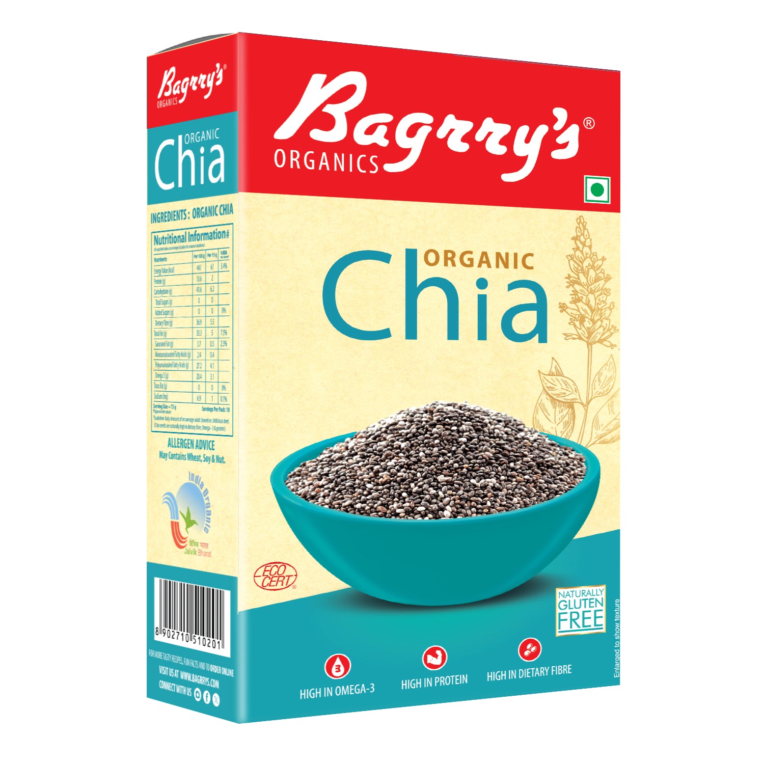 Organic Chia Seeds, 150g