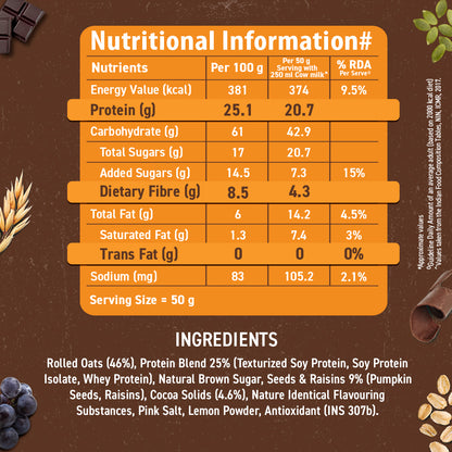 High Protein Oats 750g Pouch- 25g Protein