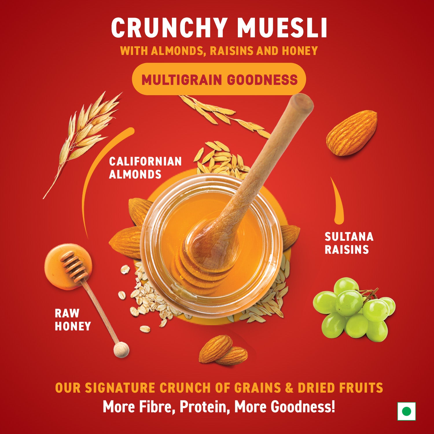 Crunchy Muesli - Almonds, Raisins &amp; Honey