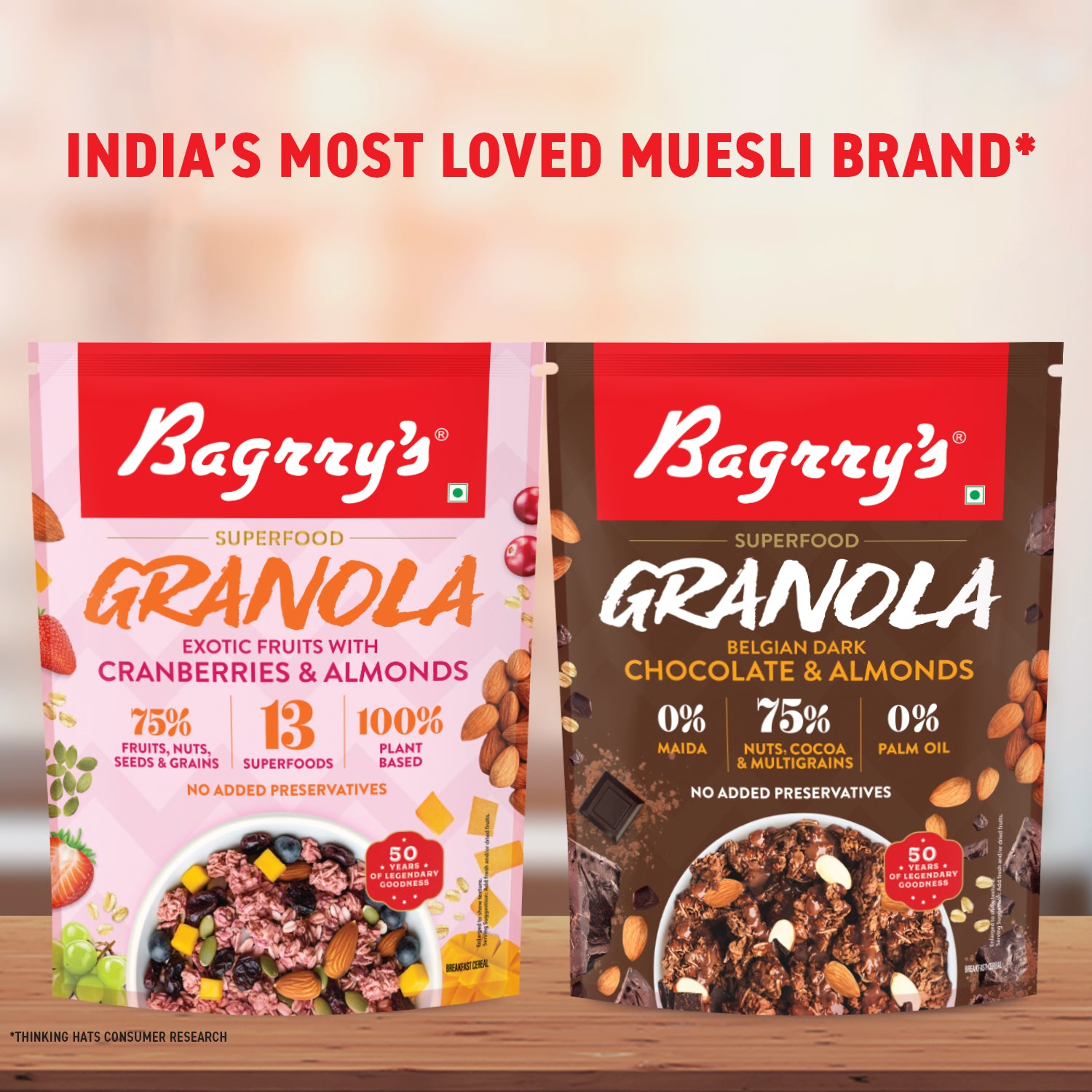 Granola - Belgian Dark Chocolate &amp; Almonds, 400g