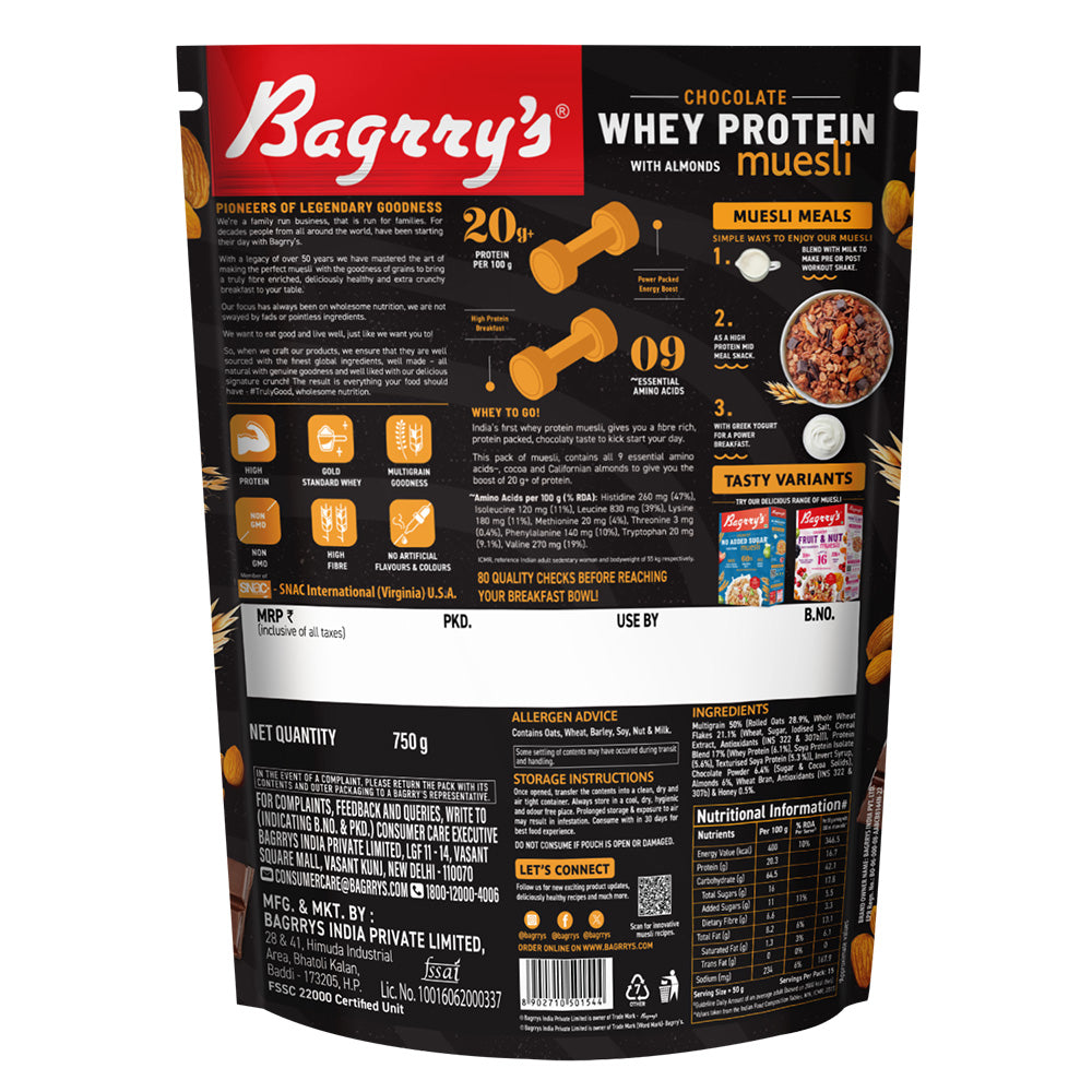 Whey Protein Muesli - Chocolate, Almonds