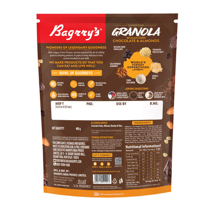 Granola - Belgian Dark Chocolate &amp; Almonds, 400g