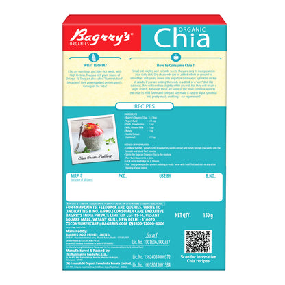 Organic Chia Seeds, 150g