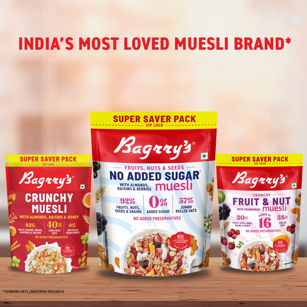No Added Sugar Muesli- Fruits, Nuts &amp; Seeds