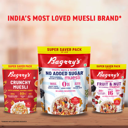 No Added Sugar Muesli- Fruits, Nuts &amp; Seeds
