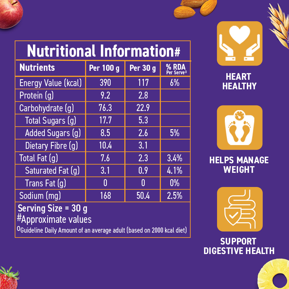 Fruit &amp; Fibre Muesli Mixed Fruit with Almonds &amp; Raisins