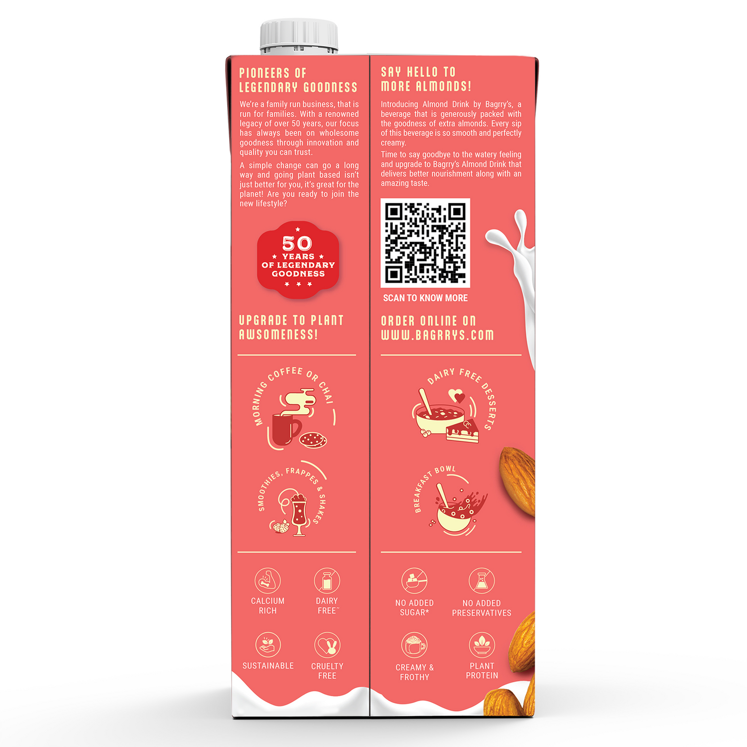 Almond Drink 1L- Plant Based, Gluten Free