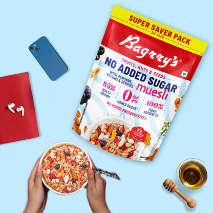 No Added Sugar Muesli- Fruits, Nuts &amp; Seeds