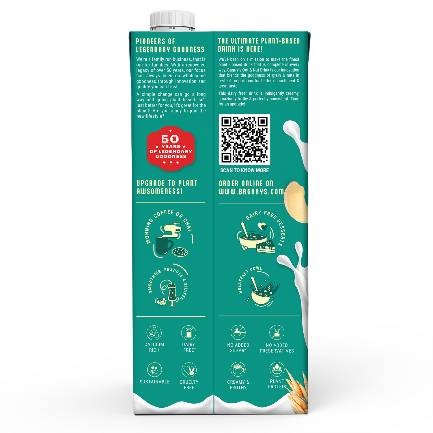 Oat &amp; Nut Drink 1L- Plant Based