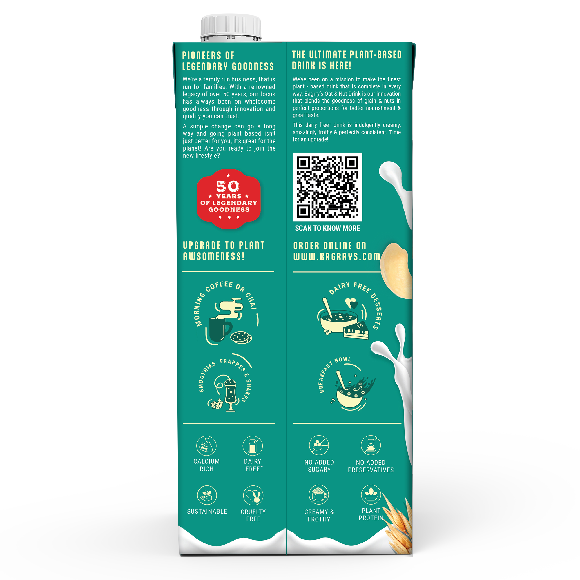 Oat &amp; Nut Drink 1L- Plant Based