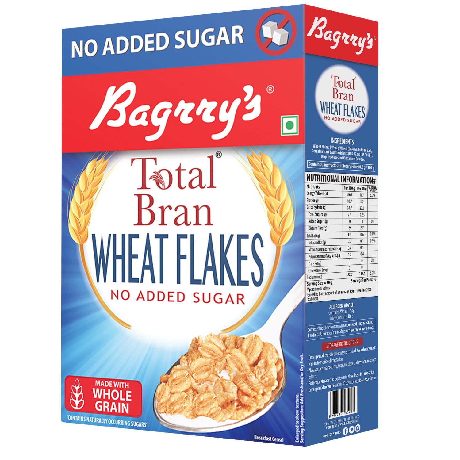 Total Bran Wheat Flakes - No Added Sugar