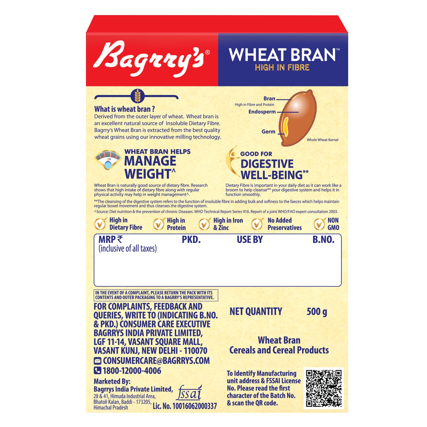 Wheat Bran - High in Fibre