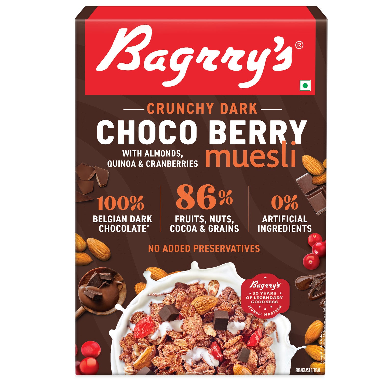 Choco Berry Muesli - Chocolate, Cranberries, Quinoa