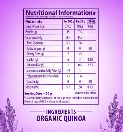 Organic Quinoa - Gluten Free, 500g