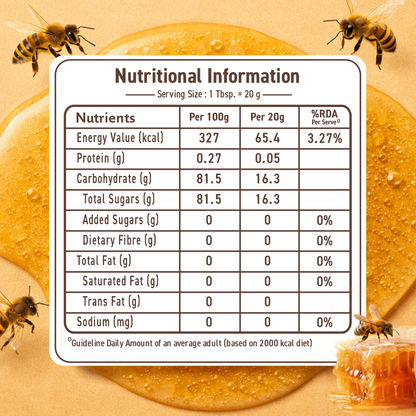 Organic Honey - Raw &amp; Natural, 500g