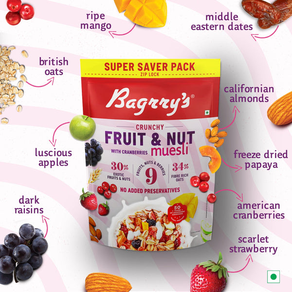 Bagrry's Fruit & Nut Muesli with Cranberries