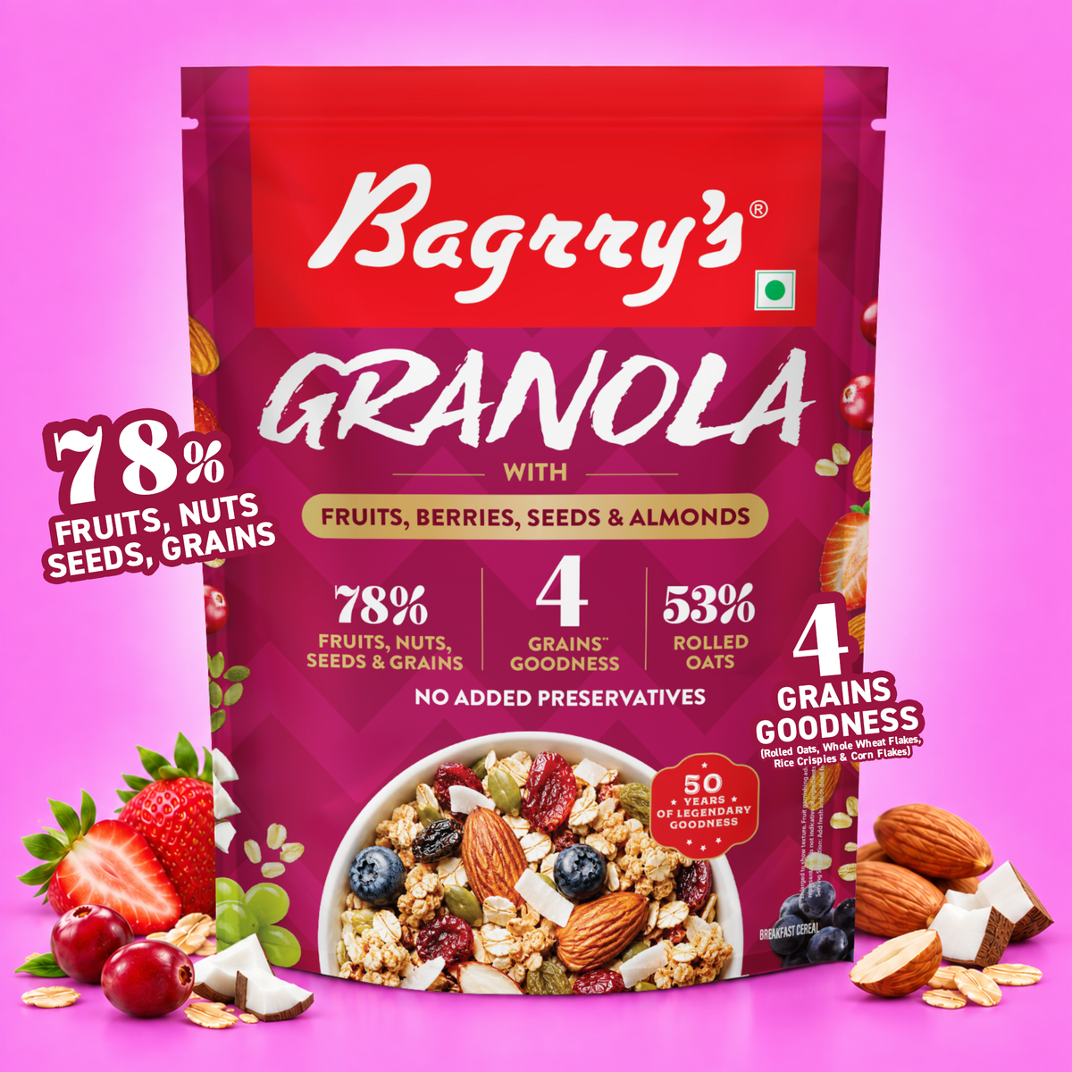 Exotic Fruits Granola - 13 Superfoods, 400g
